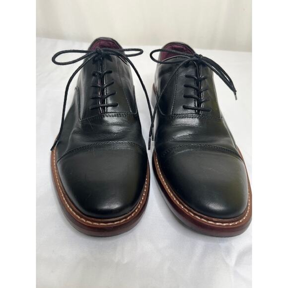 Aston Grey Collection Kindu black leather dress shoes men\'s size 9.5 main image 6